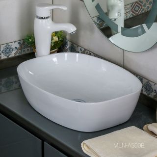 Накладная раковина Melana A500B-805 50см белый